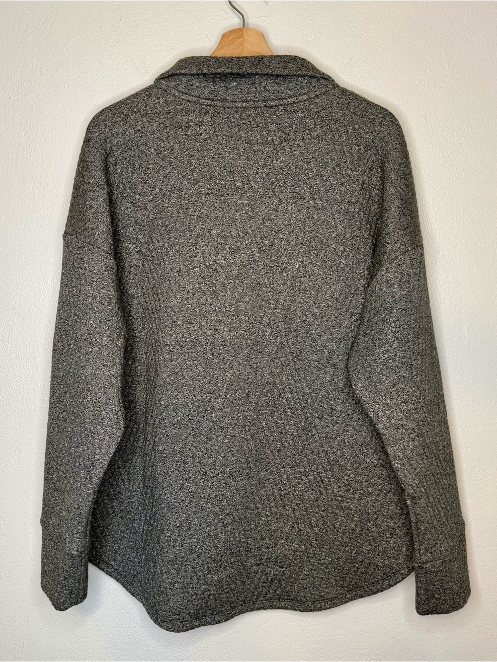 GapFit Quilted Jacquard Half-Zip Pullover New Heather Gray Womens Size Large NWT - Picture 12 of 16
